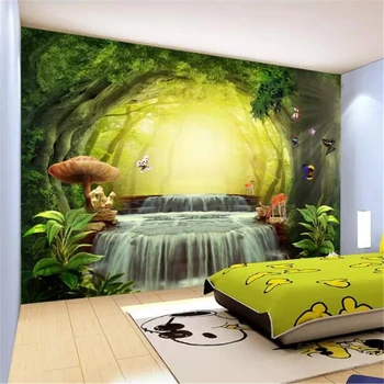 Beibehang papel de parede papel de parede Personalizado sólido 3D, pintura de parede fantasia bonita floresta do PLANO de fundo, papéis de parede decoração da casa