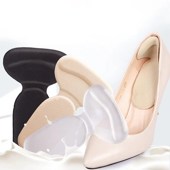 Metade Palmilhas para Calçados femininos de Volta Adesivos Ajustável Antiwear Salto Alto Forro Inserir Calcanhar Alívio da Dor Protetor de Almofada de Almofadas