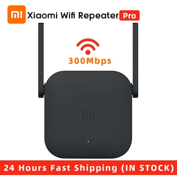 Xiaomi Repetidor WiFi Pro 300Mbps Mi Amplificador de Rede Expansor Roteador Extender Roteador de 2 Antenas WiFi Extensor de Sinal Booster